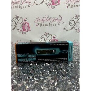 Remote cover blue bright Glow-in-the-Dark Remote Sleeve - Teal and Black